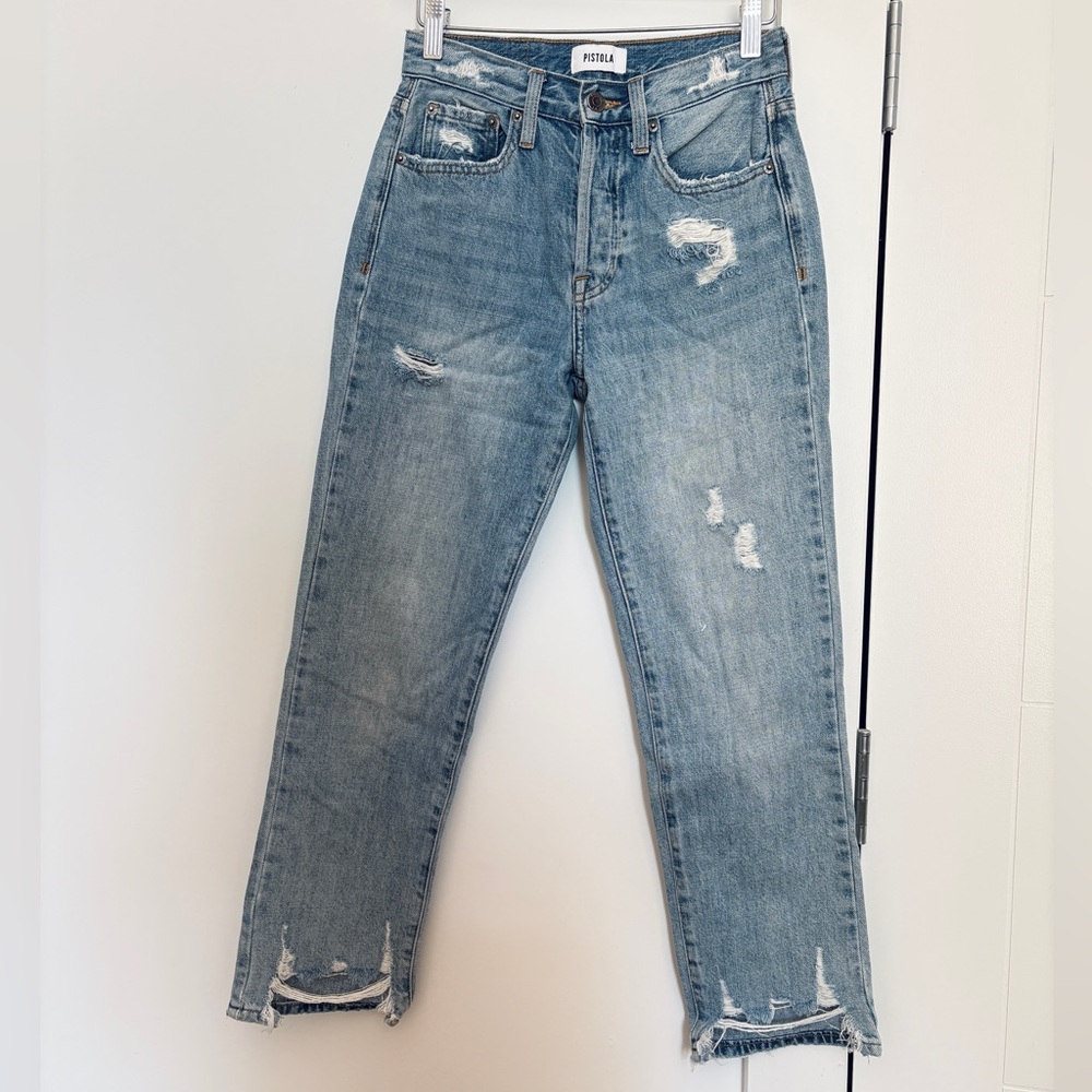 Pistola Straight Leg Cropped Denim 24